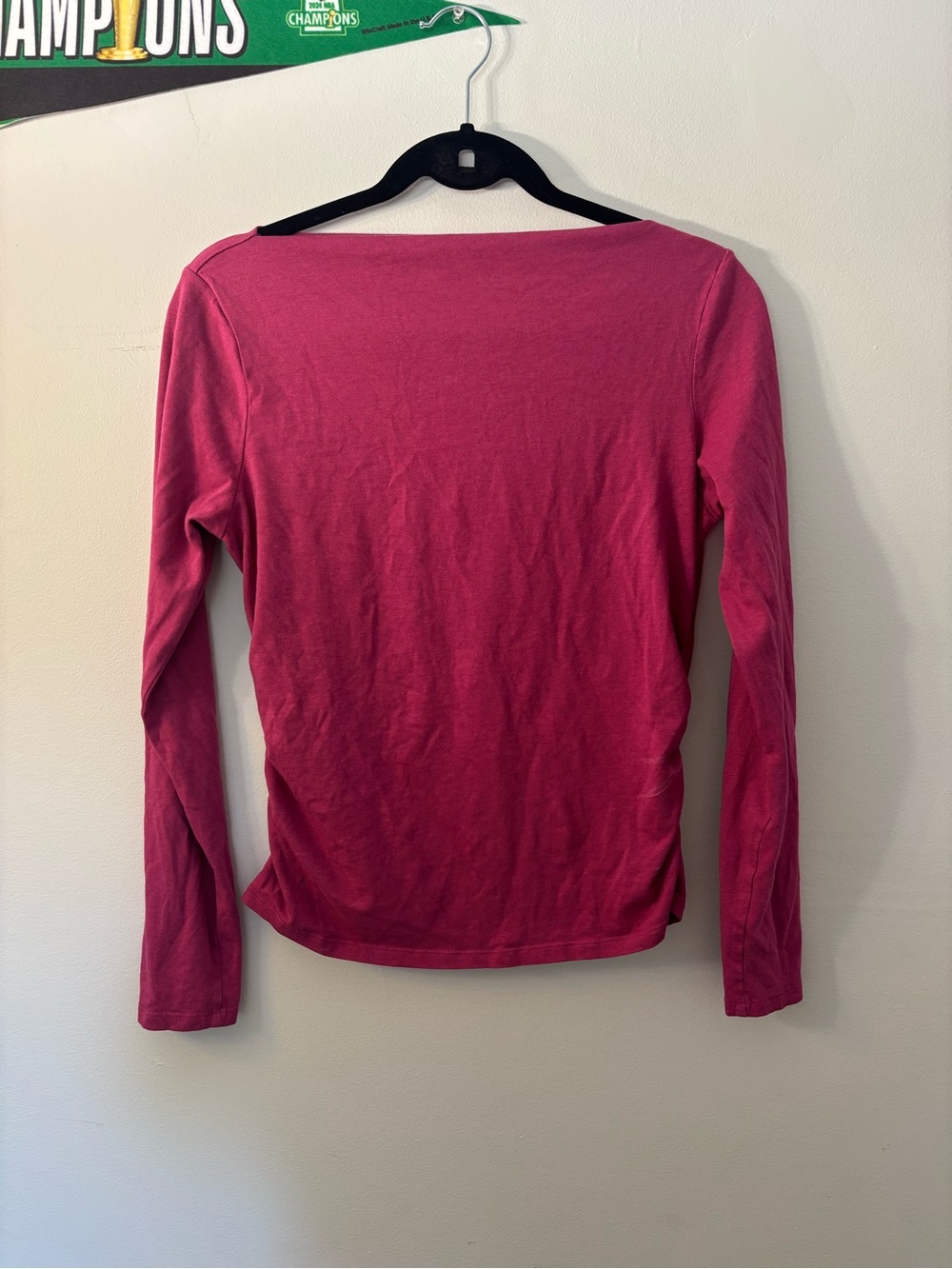 Old Navy Women's Long Sleeve Scoop Neck Top - Fuchsia Pink